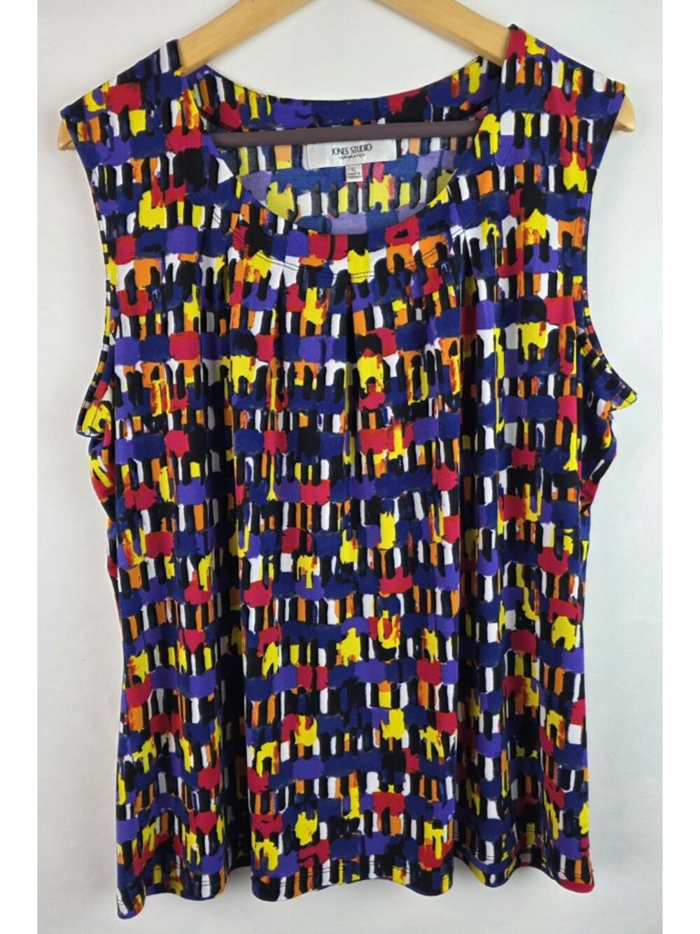 Jones Studio Women's Top Size XL Multicolor Sleeveless Shirt Blouse